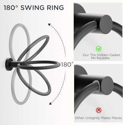 FORIOUS Toilet Paper Holder and Towel Ring Set, Bathroom Accessories Set