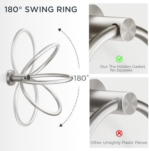 FORIOUS Toilet Paper Holder and Towel Ring Set, Bathroom Accessories Set
