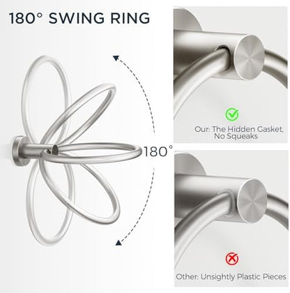 FORIOUS Toilet Paper Holder and Towel Ring Set, Bathroom Accessories Set