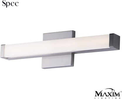 Maxim Lighting Spec Bath Vanity Light | Polished Chrome Aluminum Finish | Contemporary Indoor Light Fixture | Ideal for Bathrooms & Powder Rooms | Dimmable | Home Decor Light Fixture | 52000PC