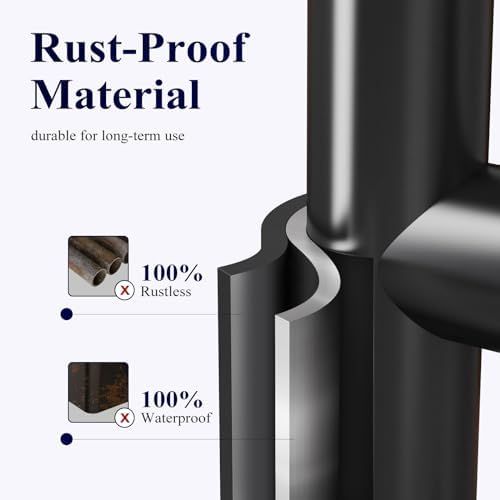 Kitsure Toilet Paper Holder Free Standing – Rustproof Metal Toilet Paper Stand for 4 Rolls with Anti-Slip Base and Shelf for Phone & Small Items, Bathroom Organizers and Storage, Medium, Black, 2Pack