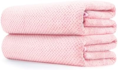 Towels Set 35x70 Inch Oversized Bath Sheets Towels for Adults Luxury Bath Towels Extra Large Sets for Bathroom Super Soft Highly Absorbent Microfiber Shower Towels 80% Polyester (2PCS Pink)