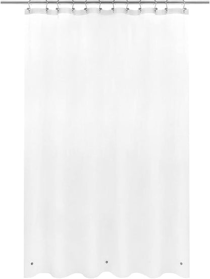 Barossa Design Long Frosted Shower Curtain Liner with 3 Magnets, 72" x 75" | Waterproof PEVA, PVC Free, Metal Grommets, Lightweight Plastic Shower Liner 72x 75 Inches Longer Size for Bathroom