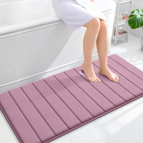OLANLY Memory Foam Long Bathroom Rugs Runner 47x24, Super Soft Absorbent