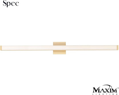 Maxim Lighting Spec Vanity 48" 1-Light Bath Vanity Light | Gold Aluminum Finish | White Pmma Acrylic Shade | Contemporary Indoor Light Fixture | Ideal for Bathrooms & Powder Rooms | 52008GLD