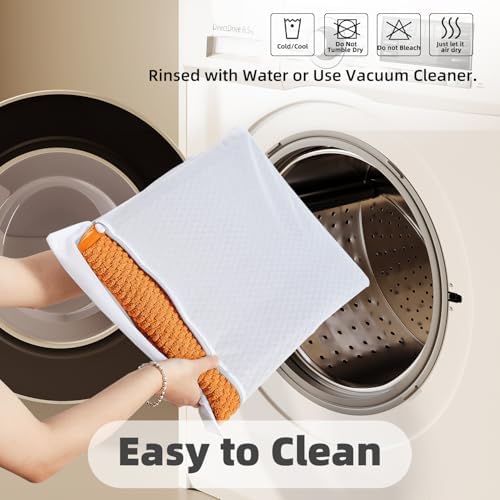 TYUU Bathroom Rugs Non Slip Washable, Super Absorbent Thin Bath Mat Small Quick Dry Low Pile Bathroom Rug, Orange 16"x24"