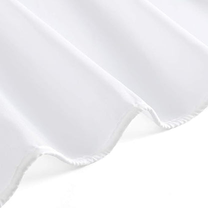 EurCross 72 x 76inch Shower Curtain for Bathroom, Easy Care Machine Washable Fabric Solid White Shower Curtain Liner 76 inch Long Without Hooks