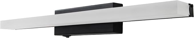 Facon 16.5Inch 12V LED RV Vanity Lights Fixtures with On&Off Switch, Matt Black Finished, RV Wall Sconces Bathroom Mirror Light with Acrylic Lens, 12Volts DC for RV, Camper, Motorhome