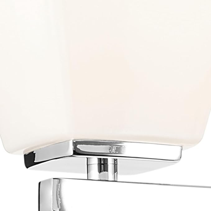 Kichler Marant 33.25" 4-Light Vanity Light with Opal Glass in Chrome, for Bathroom, Powder Room, Over a Mirror, (33.25" W x 9.5" H), 55217CH