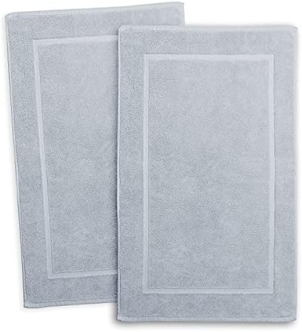 Hearth & Harbor Bath Mat Towels - 100% Ring Spun Cotton Luxury Towels - Ultra Soft & Highly Absorbent, Bathroom Towels, Floor Mat - Ice Blue