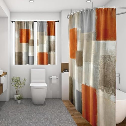 Shower Curtain Set, for Bathroom Decor 72" x 72", Modern Painting