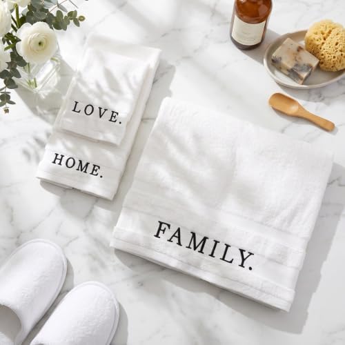 Hahafelt Decorative Bathroom Towel Set, White