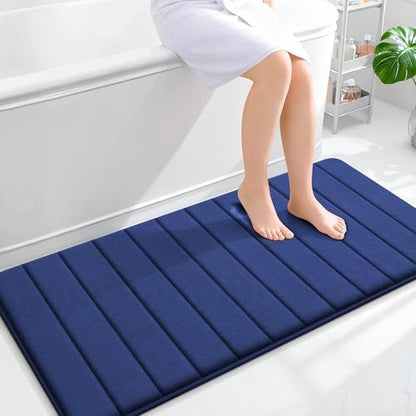 OLANLY Memory Foam Long Bathroom Rugs Runner 47x24, Super Soft Absorbent
