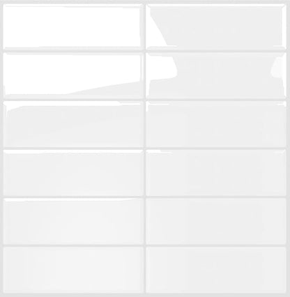Peel and Stick Backsplash for Kitchen: Self Adhesive Wall Tiles for Bathroom - Vinyl Thick Back Splash Tile (10, Vinyl White)
