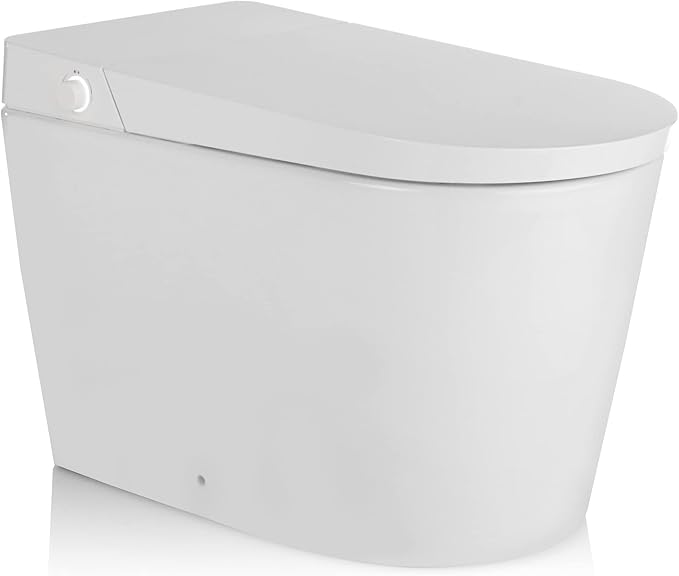 ALPHA BIDET UXT Pearl Bidet Toilet Combination | 1.28GPF Smart Toilet w/Next Gen Bidet | ADA Chair Height | Automatic Lid and Seat | Automatic Flushing | Endless Warm Water | 3 Year Warranty