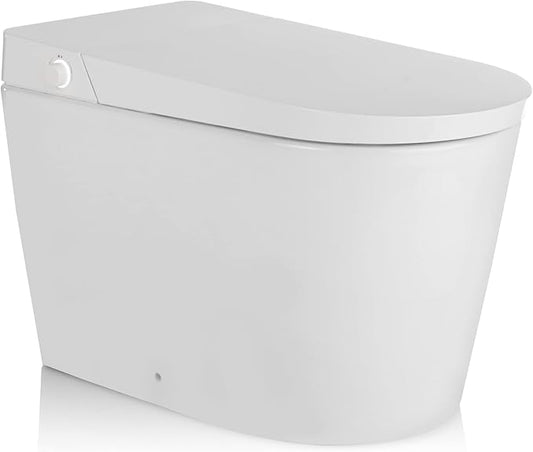 ALPHA BIDET UXT Pearl Bidet Toilet Combination | 1.28GPF Smart Toilet w/Next Gen Bidet | ADA Chair Height | Automatic Lid and Seat | Automatic Flushing | Endless Warm Water | 3 Year Warranty