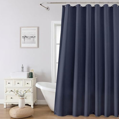 1 Pack Water-Repellent Fabric Shower Curtain Liner, 72x84 Blue