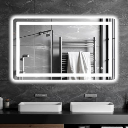 TRAHOME LED Bathroom Vanity Mirror with Lights, 24"x40" Lighted Wall Mirror