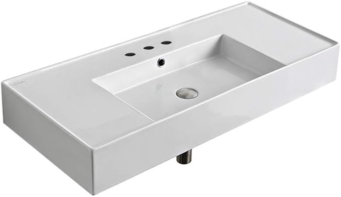 Scarabeo 5124-Three Hole Bathroom Sink, One Size, White