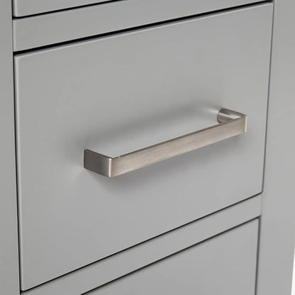 ARIEL Cambridge 36-inch Bathroom Vanity with Sink,Solid Wood, 1.5-inch Italian Carrara Marble Countertop & Backsplash, Single Oval Porcelain Sink, 2 Soft Closing Doors, 5 Dovetail Drawers, Grey