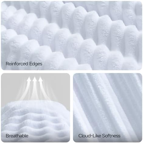 ecolook White Bath Towel Set of 4, 31 x 63 in, Soft and Highly Absorbent, Lightweight Microfiber Towels for Bathroom, Gym, Hotel and Spa