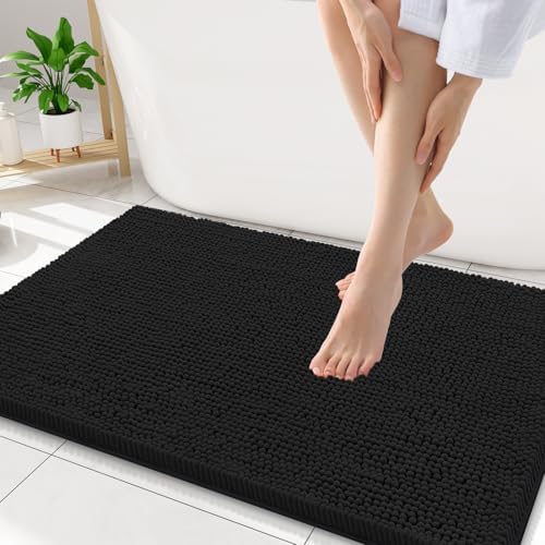 Smiry Bathroom Rugs 34X21, Luxury Chenille Extra Soft Absorbent Bath Mat