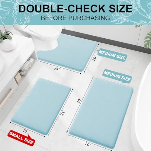 Smiry Memory Foam Bath Mat 36x24, Extra Soft and Absorbent Bathroom Rugs