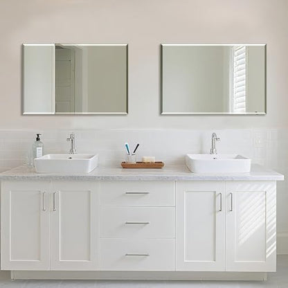 2 Pack 24"x36" Bathroom Vanity Mirror for Over Sink, Frameless Wall Mirror