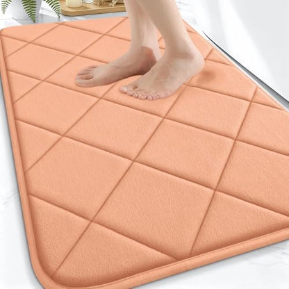 OLANLY Memory Foam Bath Mat 30x20, Ultra Soft and Absorbent Bathroom Rugs
