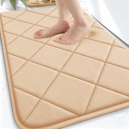 OLANLY Memory Foam Bath Mat 30x20, Ultra Soft and Absorbent Bathroom Rugs