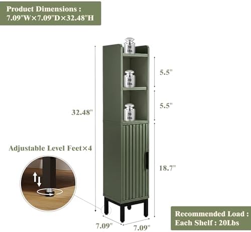 Small Bathroom Storage Cabinet Corner Cabinet Narrow Toilet Paper Cabinet