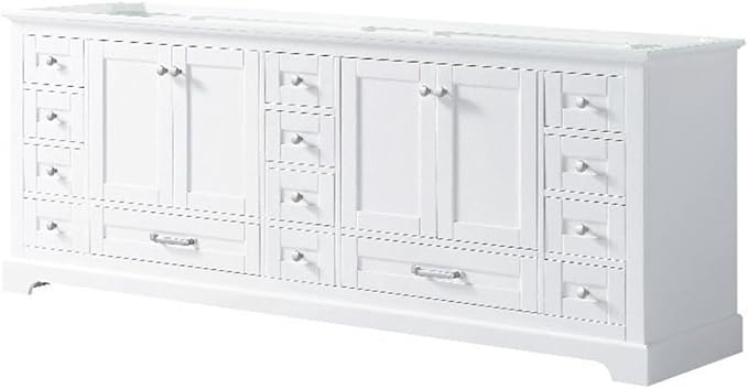 Dukes 84 in. W x 22 in. D White Double Bath Vanity