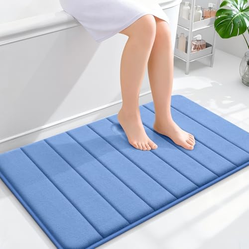 OLANLY Memory Foam Bath Mat 35x24, Super Soft and Absorbent Bathroom Rugs