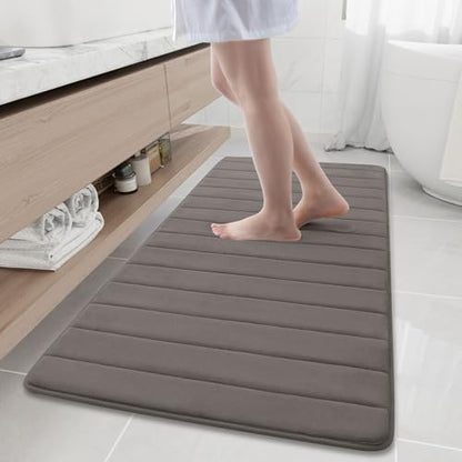 Buganda Memory Foam Bath Mat 60 x 24, Ultra Soft Absorbent Bathroom Rugs
