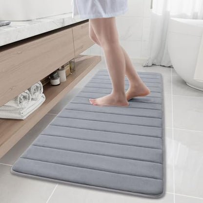 Buganda Memory Foam Bath Mat 59 x 20, Ultra Soft Absorbent Bathroom Rugs