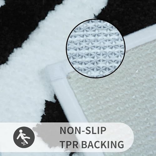 Get Naked Bath Mat, Non-Slip Bathroom Rug, Tufted Area Rug, Slogan Bathroom Rug, Black Bathroom Mat, Novelty Bath Mat, Absorbent Bathtub Mat - Black,16"x24"