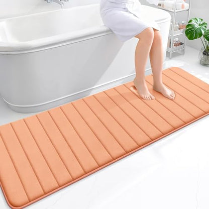 OLANLY Memory Foam Long Bathroom Rugs Runner 70x24, Super Soft Absorbent