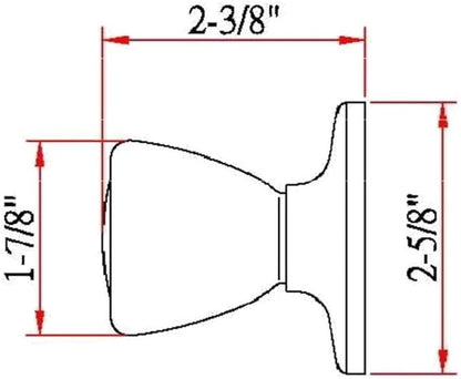 Design House 781898 Tulip Dummy Door Knob Satin Nickel