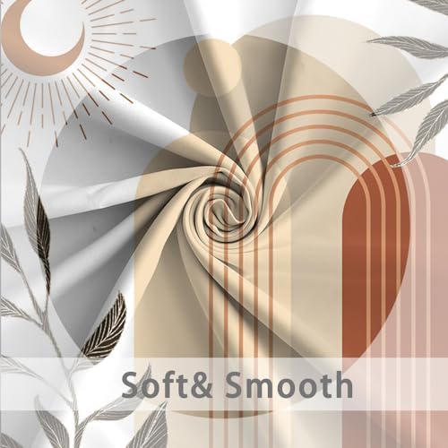 Boho Moon Stall Shower Curtain with Hooks 36x72 Inch