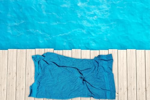 Bath Towels Pack of 6 – 24" x 48" – 100% Cotton Terry, Soft, Quick-Dry & Highly Absorbent – Teal Blue Towels for Bathroom, Spa, Gym, Hotel, Pool & Everyday Use