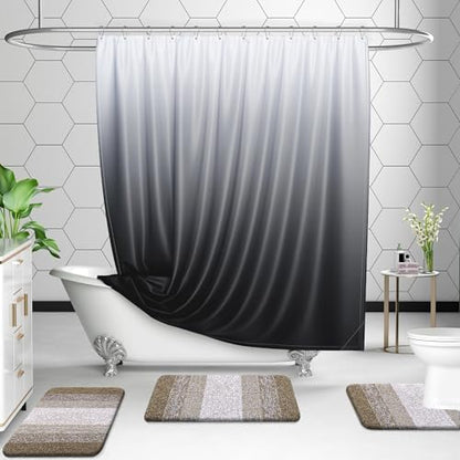 OLANLY Micorfiber Bathroom Rug Set 2 Piece, 47"x20"+24"x16"
