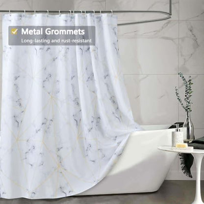 LLSCL Fabric Shower Curtain Liner with Magnets, Waterproof Hotel Quality, 72 x 72 Machine Washable