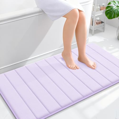 OLANLY Memory Foam Long Bathroom Rugs Runner 44x24, Super Soft Absorbent