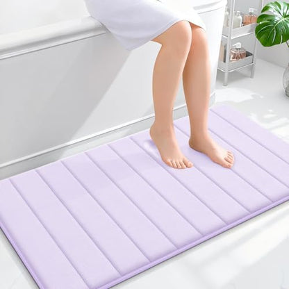 OLANLY Memory Foam Long Bathroom Rugs Runner 44x24, Super Soft Absorbent