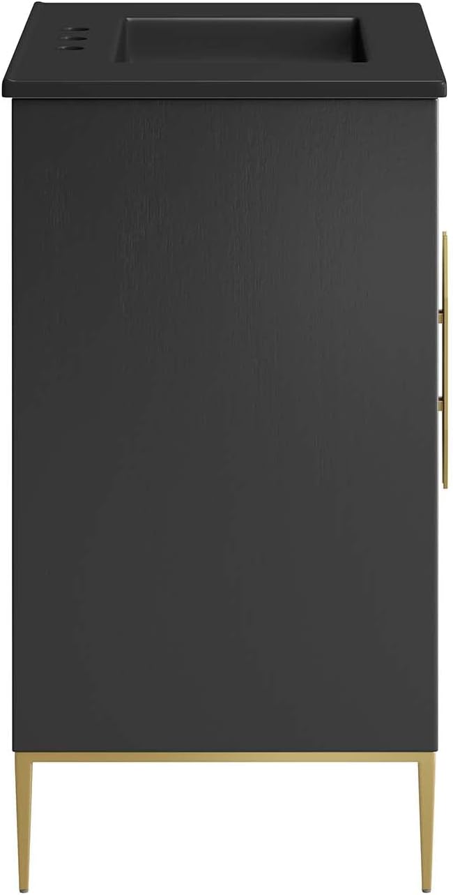 Modway Awaken Bathroom Vanity Cabinet, 30", Black Black