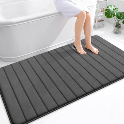 OLANLY Memory Foam Large Bath Mat 59x34, Super Soft Absorbent Bathroom Rugs
