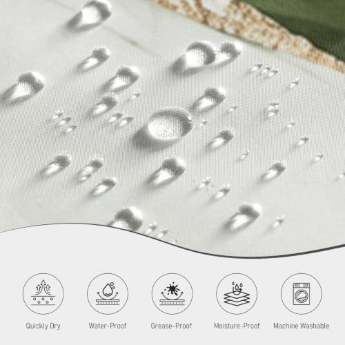 Green Marble Shower Curtain Modern Abstract Luxury Gold Ink Texture Gray Ombre Watercolor Bathroom Curtain Set with Hooks Soft and Lightweight Waterproof Fabric Machine Washable 66" WX72 L