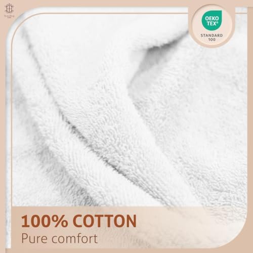 CORE 4-Piece Cotton Bath Towels for Bathroom | Value Pack, Soft, Absorbent, Quick-Dry, Lightweight, Minimalist, 27x54 in, White