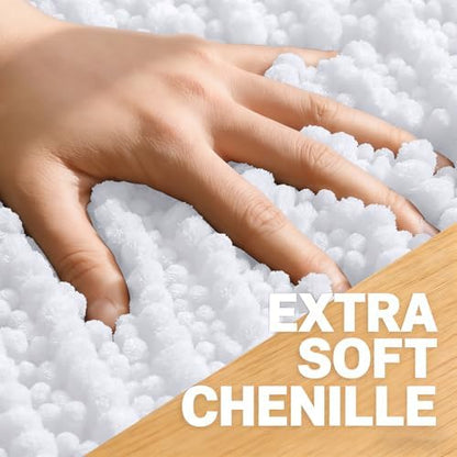 OLANLY Bathroom Rugs 34x21, Thick Soft Absorbent Chenille Bath Rugs
