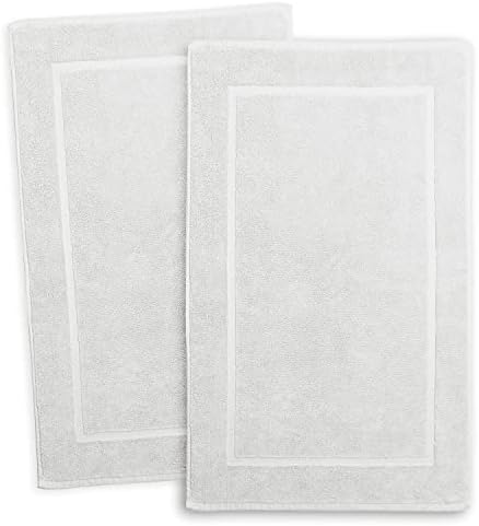 Hearth & Harbor Bath Mat Towels - 100% Ring Spun Cotton Luxury Towels - Ultra Soft & Highly Absorbent, Bathroom Towels, Floor Mat - White